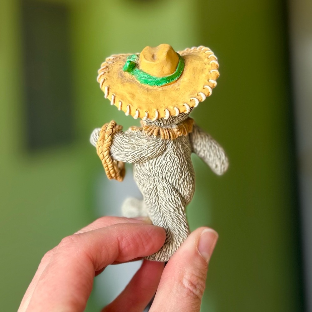VTG Western Cowboy Rodeo Lasso Bear Bronson Collectibles Trinket Figurine Art - Picture 6 of 8